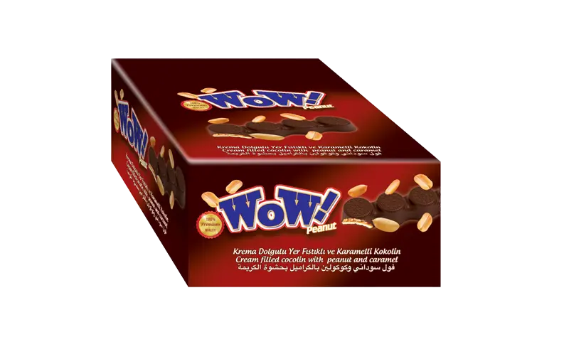Biscocho Wow crema chocolate con maní caja x 24u