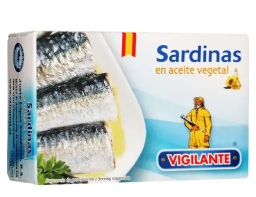 Sardinas Vigilante en aceite vegetal 120g